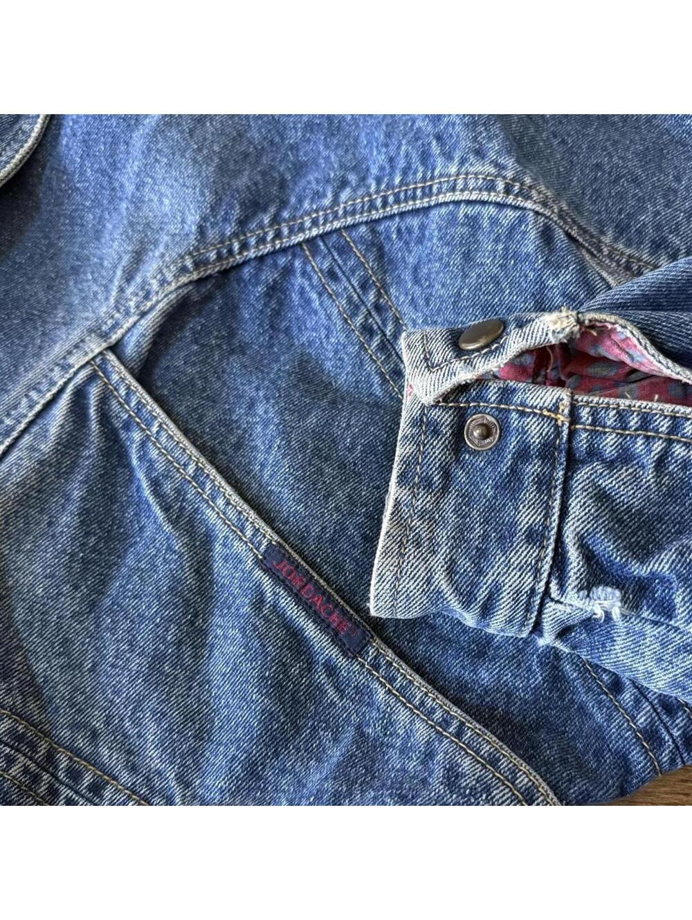 π¦ Vintage Jordache Denim Bomber Jacket β Blue β M - Picture 3 of 7